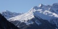 Aufblick vom Hochjoch - Skigebiet Silvretta Montafon.